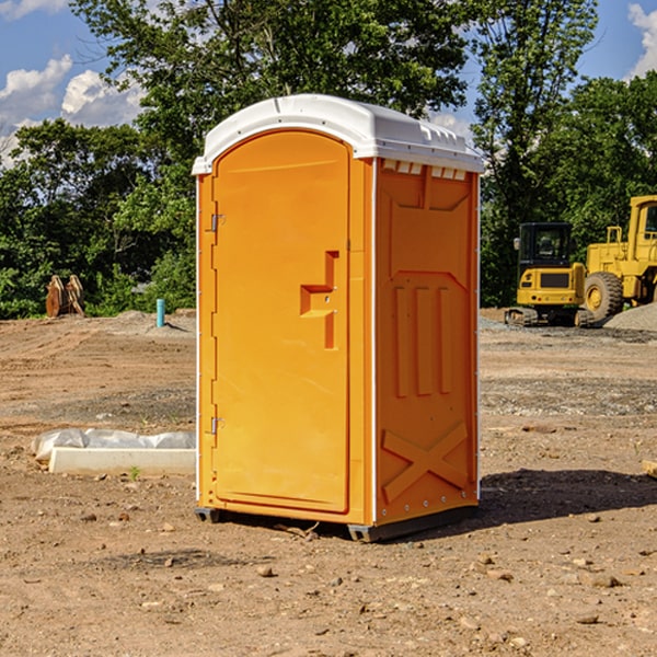 are there any restrictions on what items can be disposed of in the portable restrooms in Seven Springs